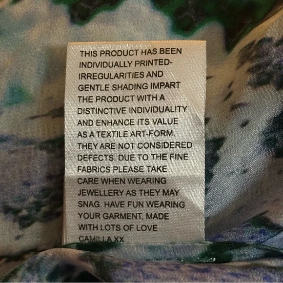 Camilla Los Pozas Short Lace Up Kaftan A Land Of Wonder 100% Silk Revolve Sequin - Picture 15 of 15